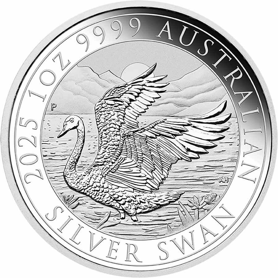 2025 Australia 1 oz Silver Swan MS-70 PCGS (FDI, Swan Label)