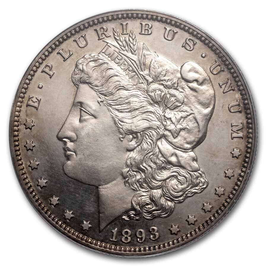 1893 Morgan Dollar PR-63 Cameo PCGS