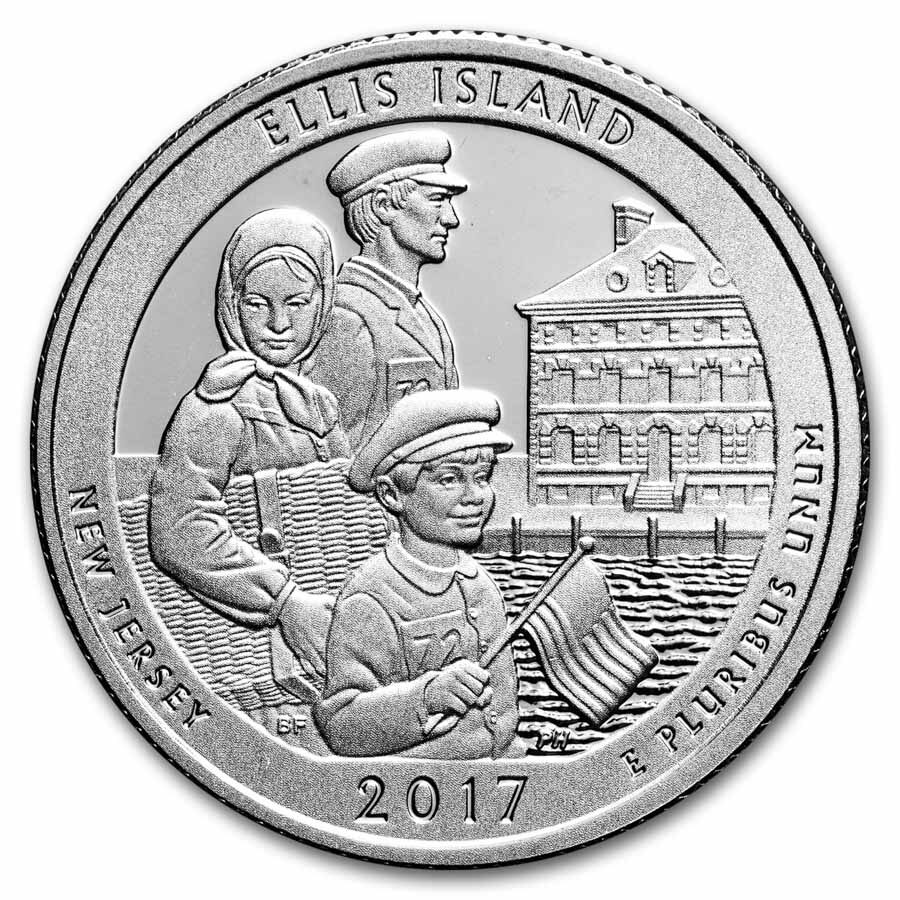 2017-S ATB Quarter Ellis Island Monument Gem Proof