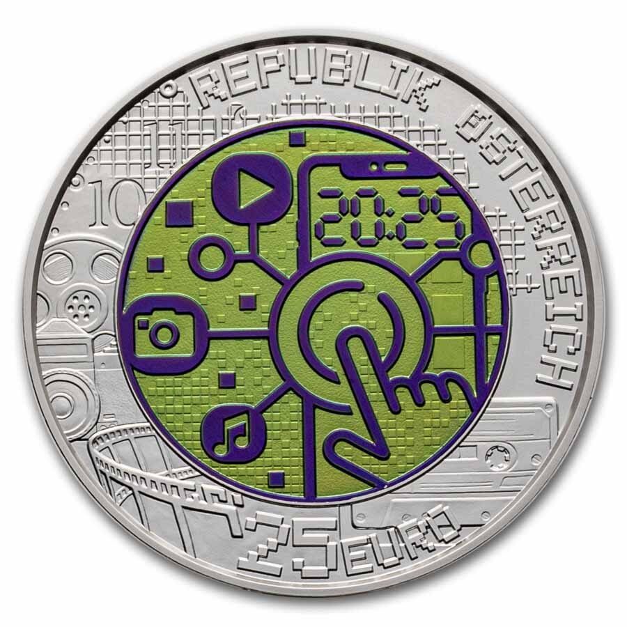 2025 Austria Silver/Niobium Digitalization €25 BU