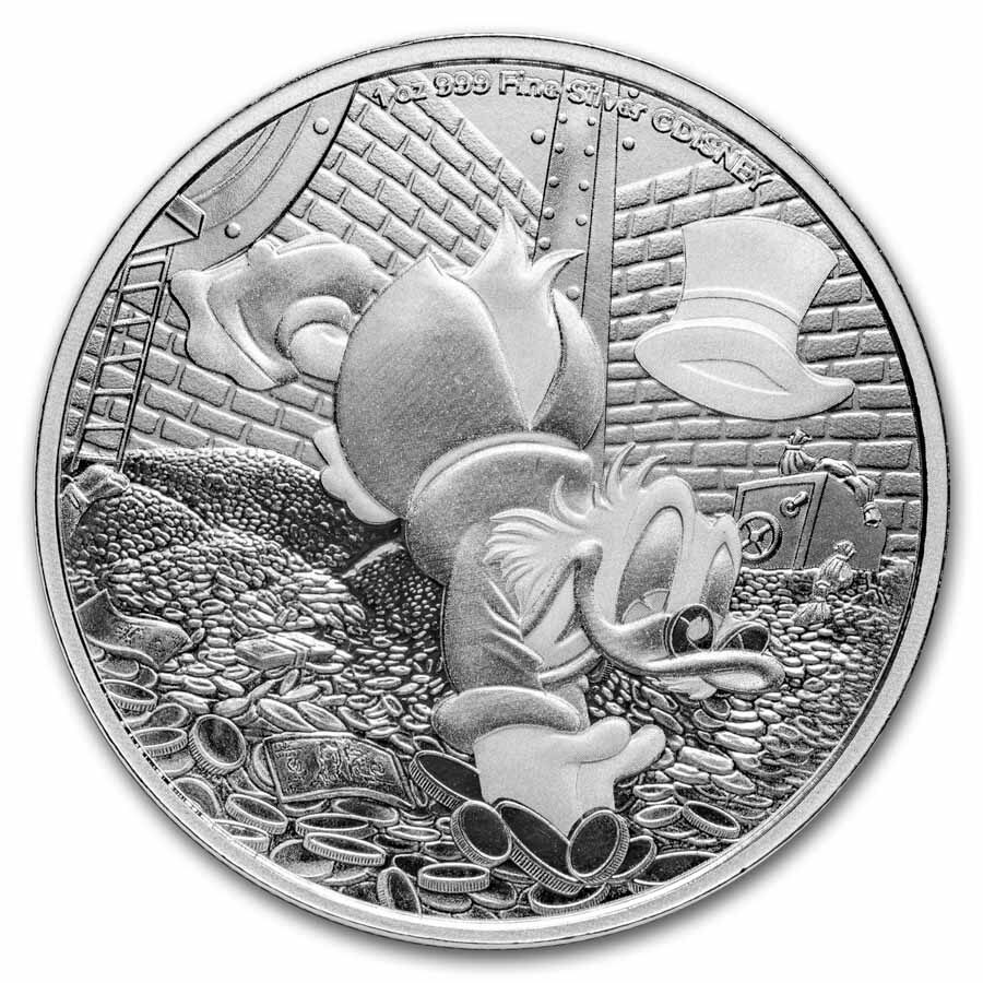 2025 Niue 1 oz Silver $2 Disney's Scrooge McDuck BU