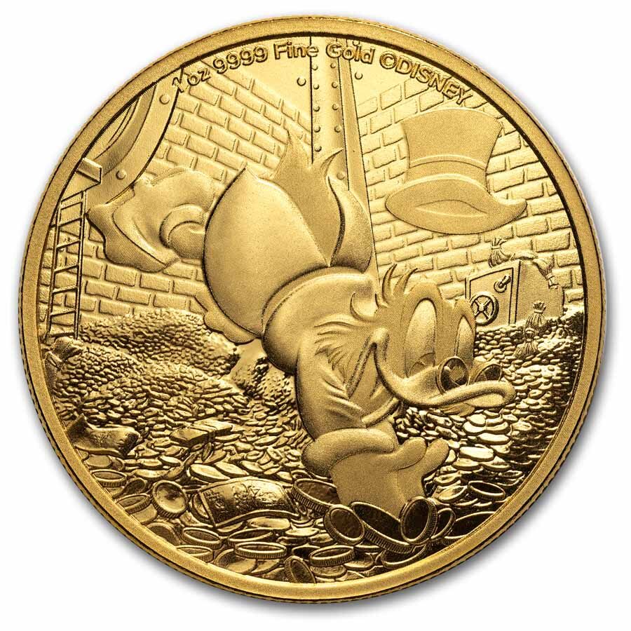 2025 Niue 1 oz Gold $250 Disney's Scrooge McDuck in TEP