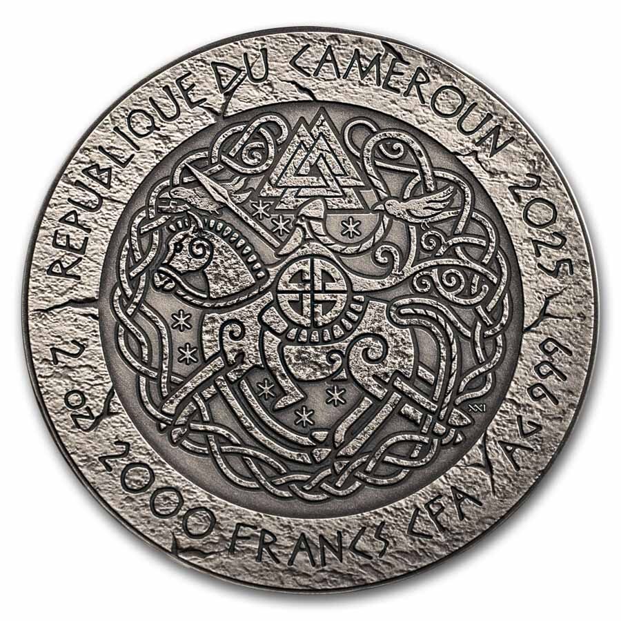 2025 Cameroon 2 oz Silver Way to Valhalla: Harald Fairhair