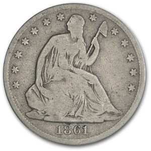 1861-O Liberty Seated Half Dollar Good