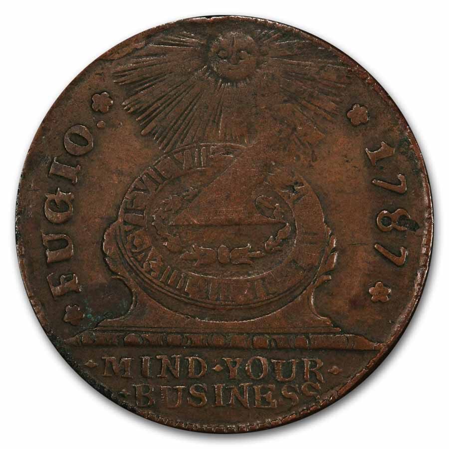 1787 Fugio Cent 4 Cinquefoil VF-35 PCGS