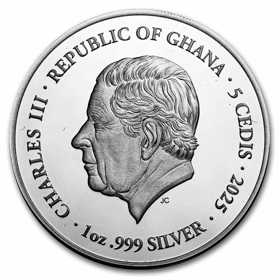 2025 Ghana 1 oz Silver Patron Saints St. Joseph (Box/COA)
