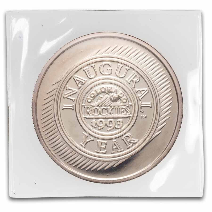 1 oz Silver Round - 1993 Colorado Rockies Inaugural Season