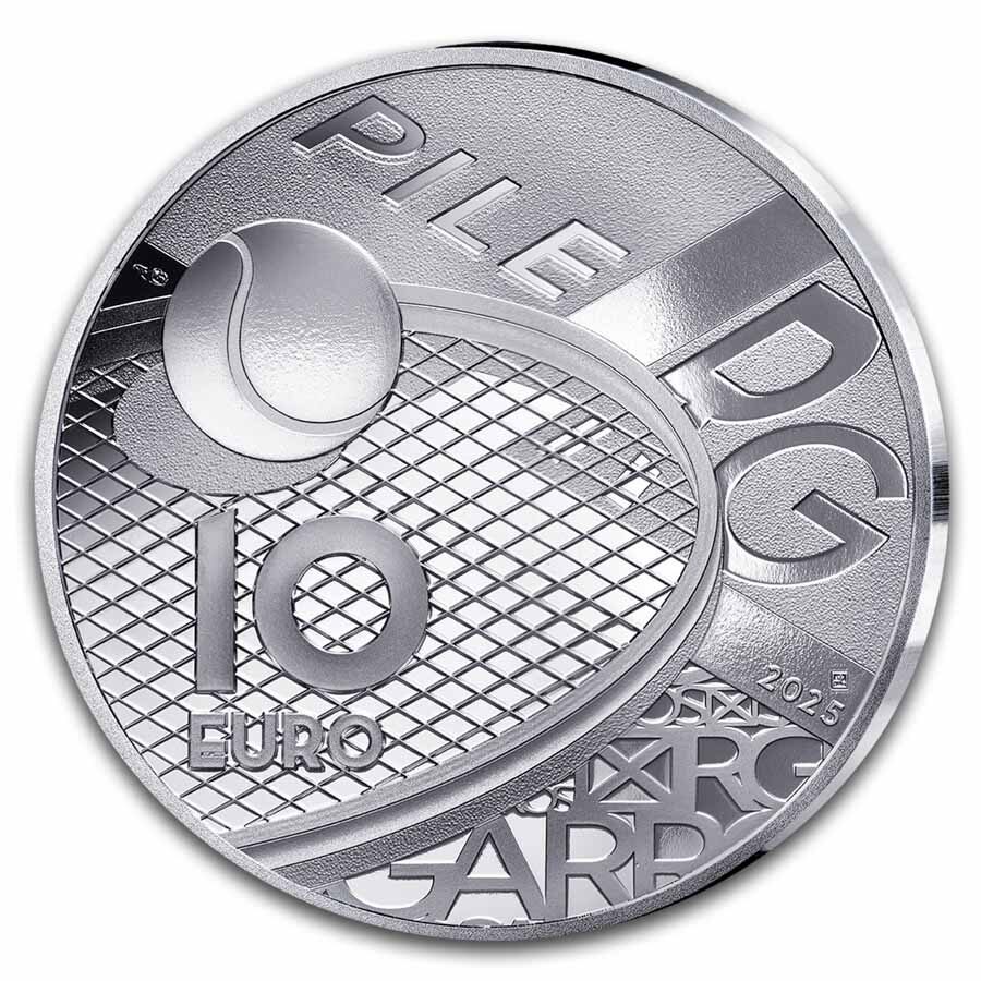 2025 France €10 Silver Roland Garros