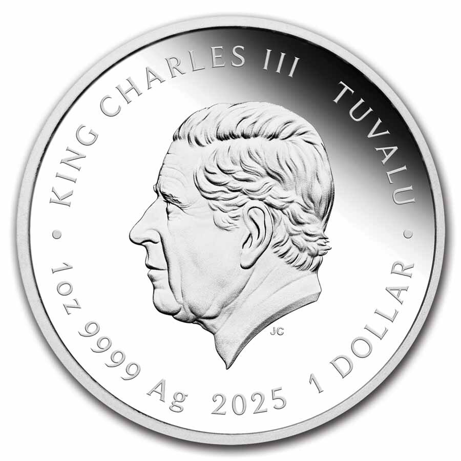 2025 Australia 1 oz Silver Colorized Jimi Hendrix Proof (Box)