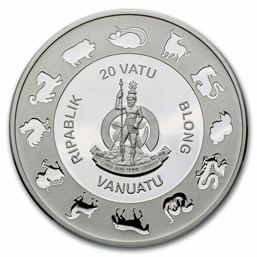 2026 Vanuatu 1 oz Silver Year of the Horse Gold Gilded w/ Pearl