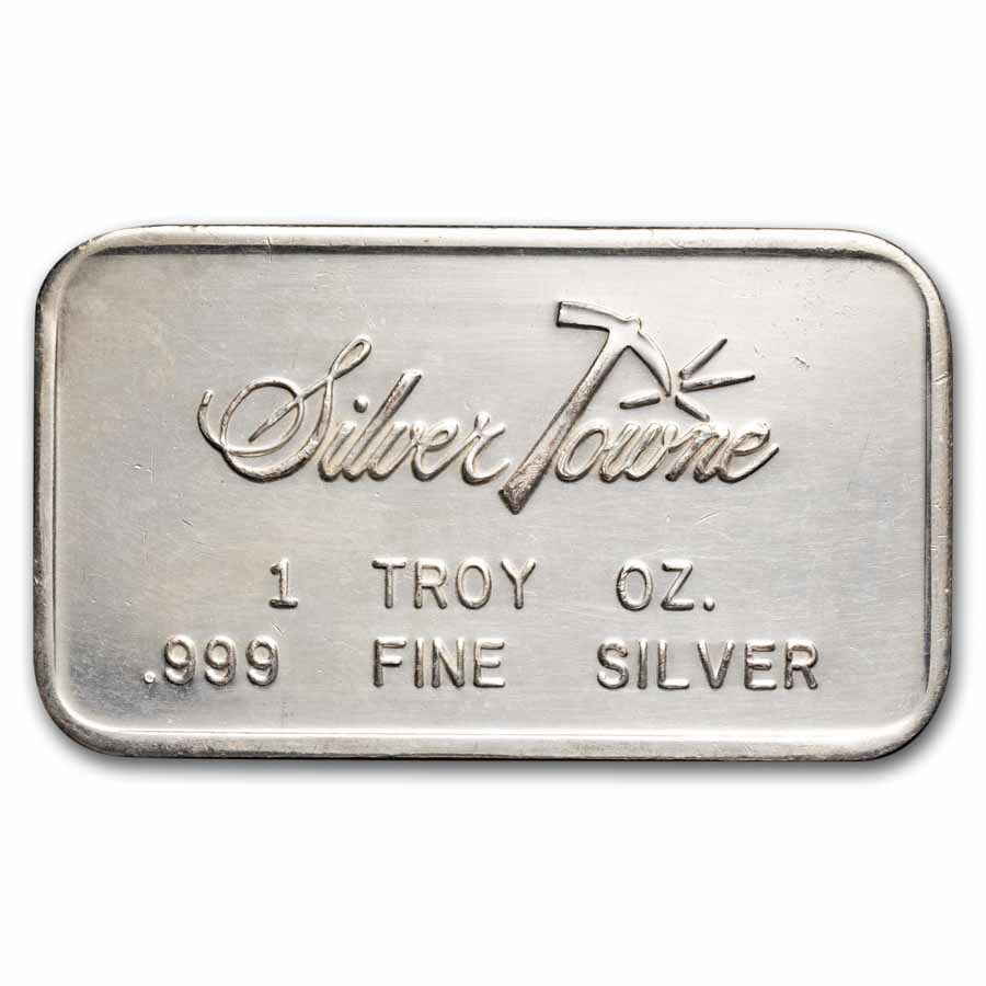1 oz Silver Bar - Vintage SilverTowne (Random Motif)