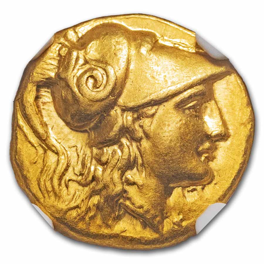 Macedonia Gold Stater of Alexander III (336-323 BC) AU NGC (4/4)