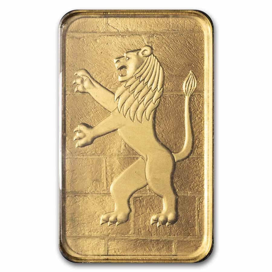 10 gram Gold Bar - Holy Land Mint Lion of Judah (In Assay)