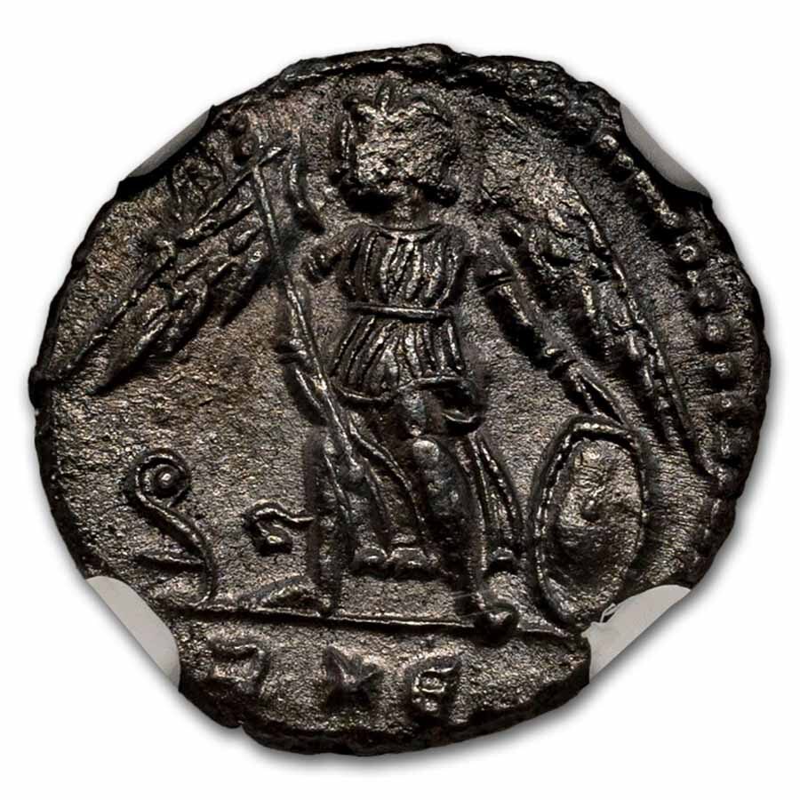Roman AE3/4 BI Nummus Constantinian (330-340 AD) XF NGC