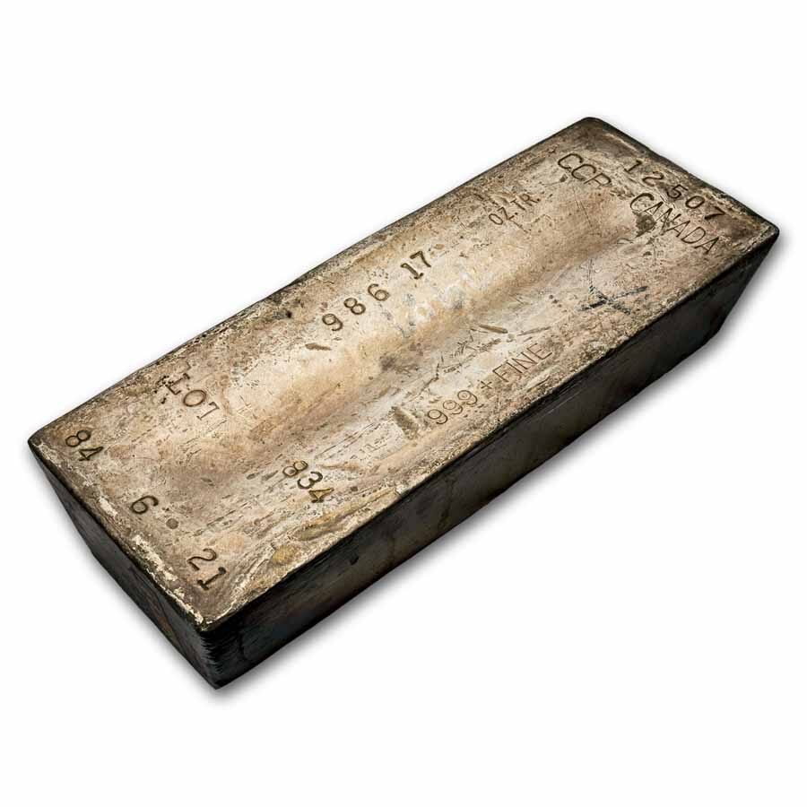 986.17 oz Silver Bar - Vintage CCR Canada Bar