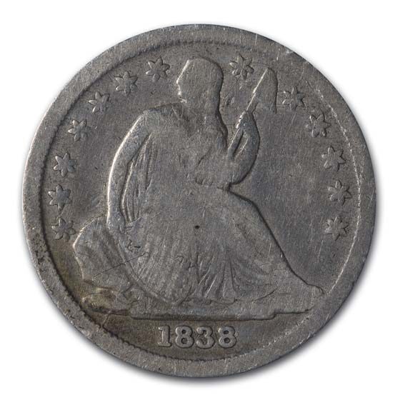 1838 Liberty Seated Dime VG
