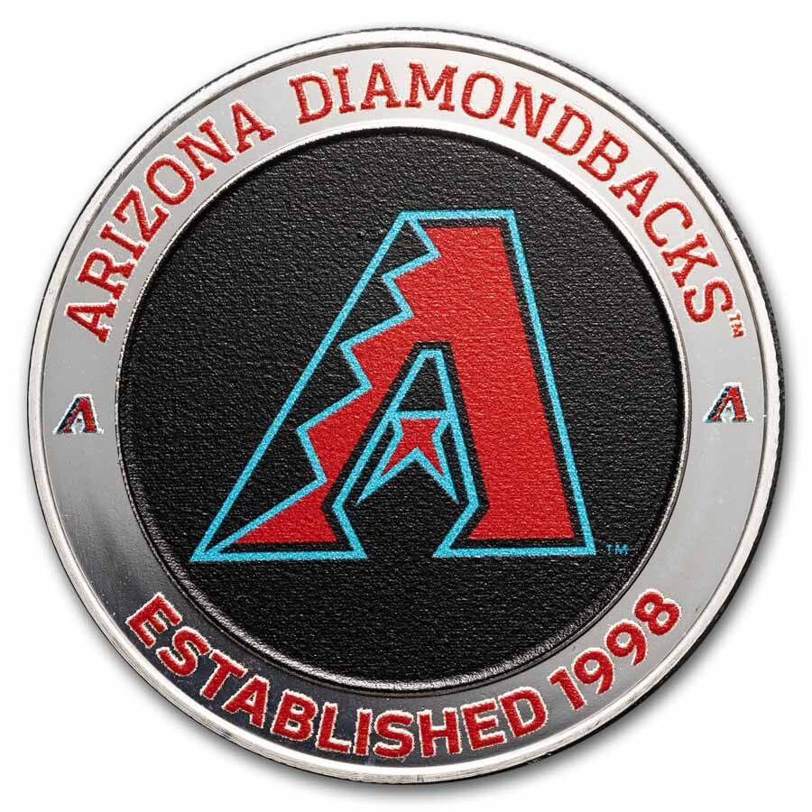 MLB Arizona Diamondbacks 1 oz Silver Colorized Round (w/ Box)