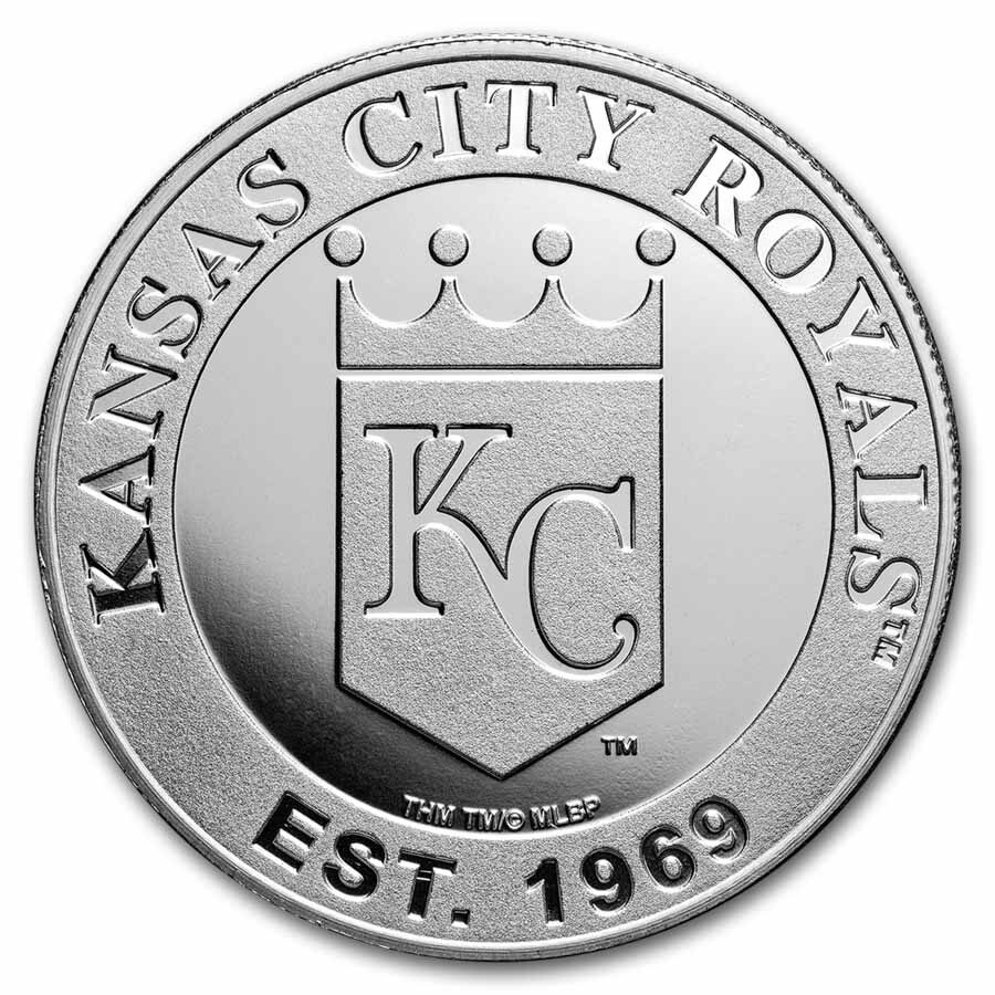 MLB Kansas City Royals 1 oz Silver Round (w/Box)