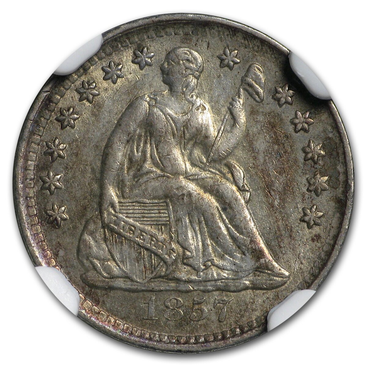 1857 Liberty Seated Half Dime AU