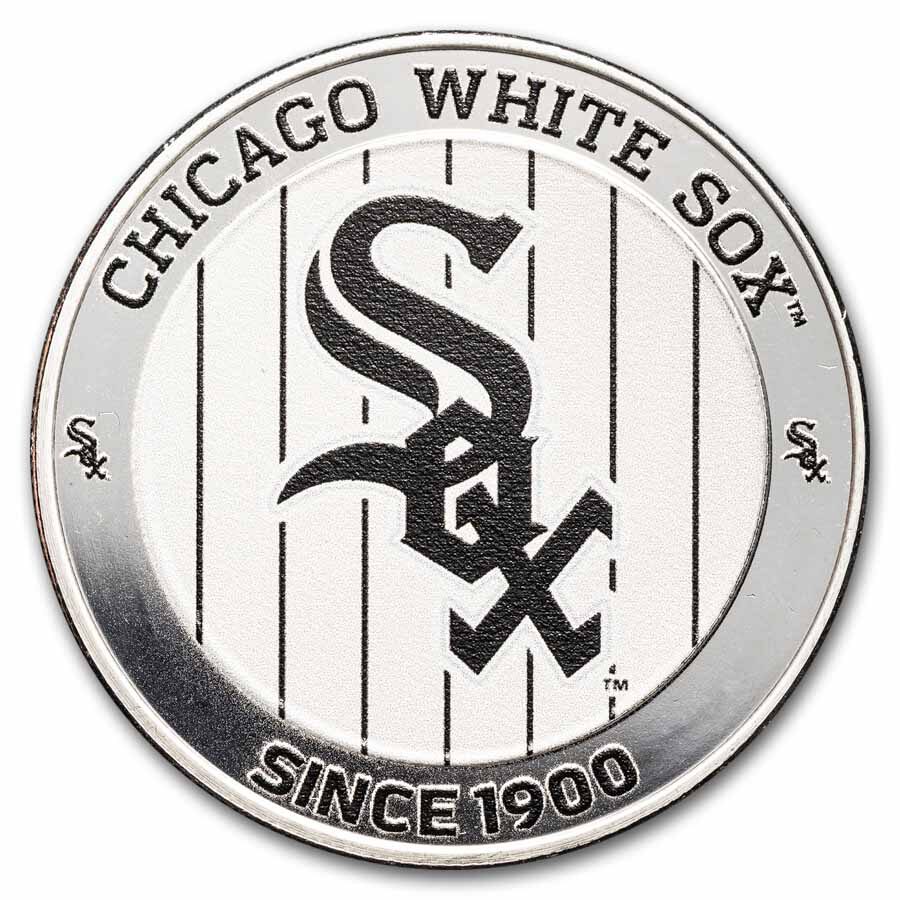 MLB Chicago White Sox 1 oz Silver Colorized Round (w/ Box)
