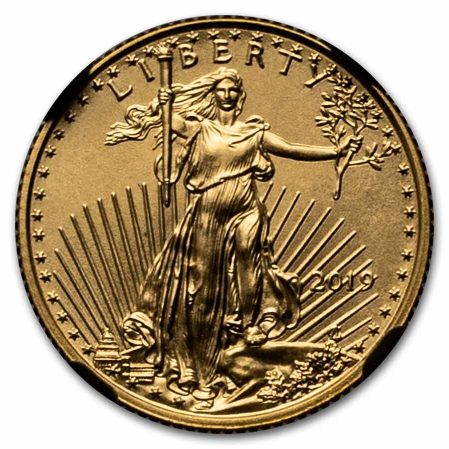 2019 1/10 oz American Gold Eagle MS-70 NGC (FDI)