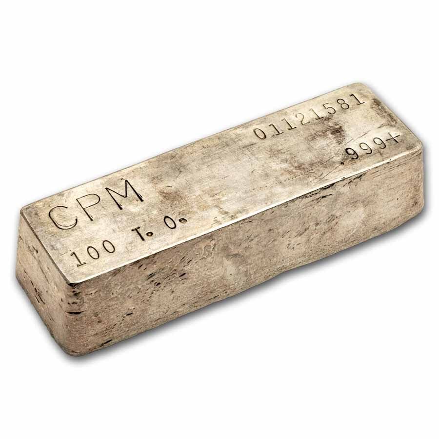 100 oz Silver Bar - Vintage CPM