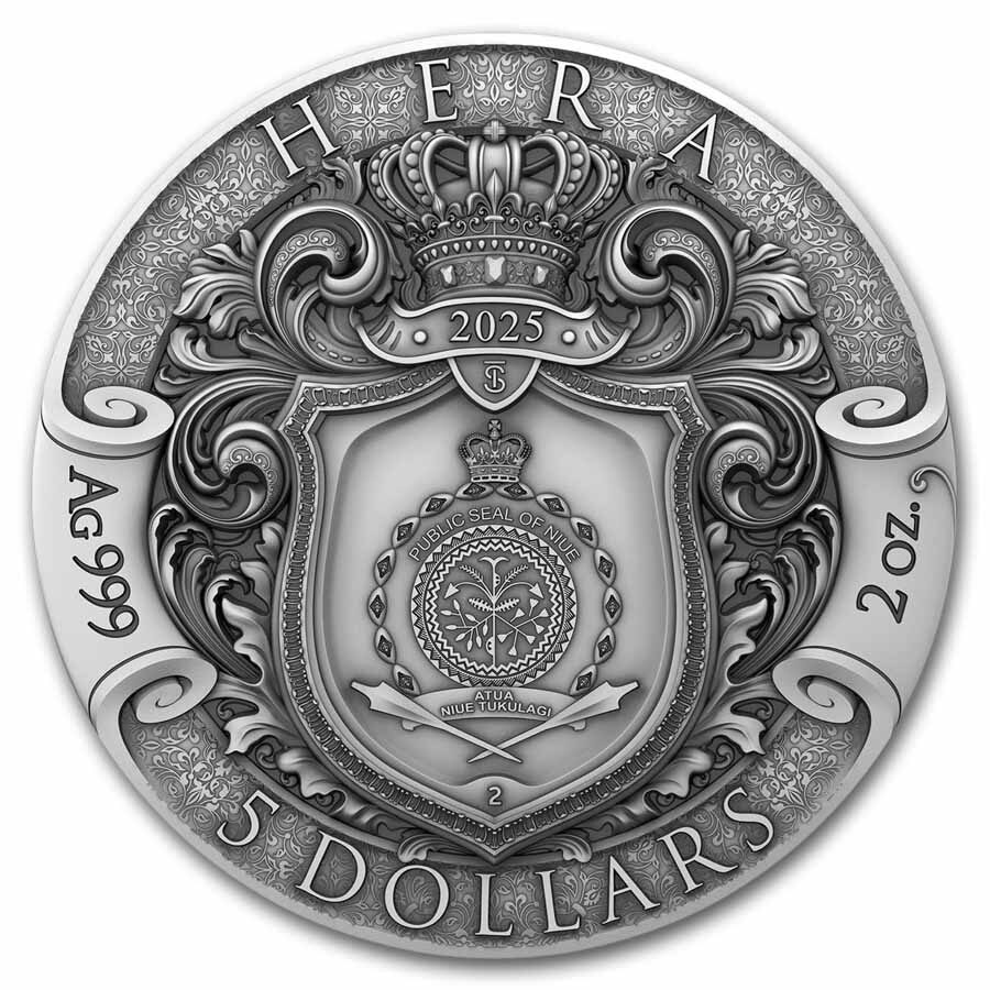 2025 Niue 2 oz Silver Hera w/ Crystals (Box & COA)