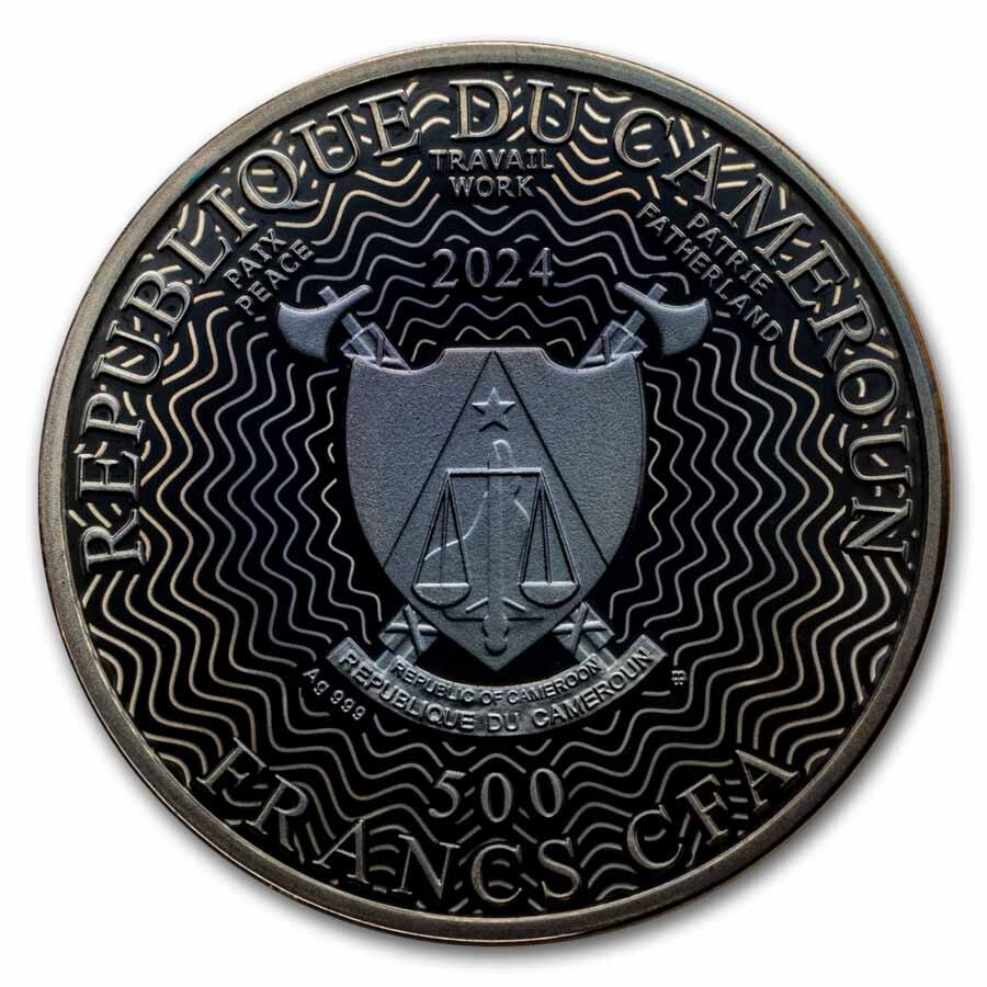 2024 Cameroon Silver Solar System: Galaxy NGC 4945 (w/ Box & COA)
