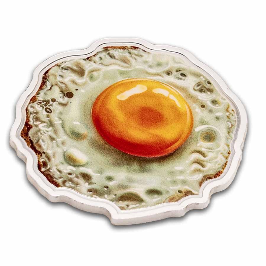 2025 Republic of Cameroon Silver Proof Fried Egg (w/ Box & COA)