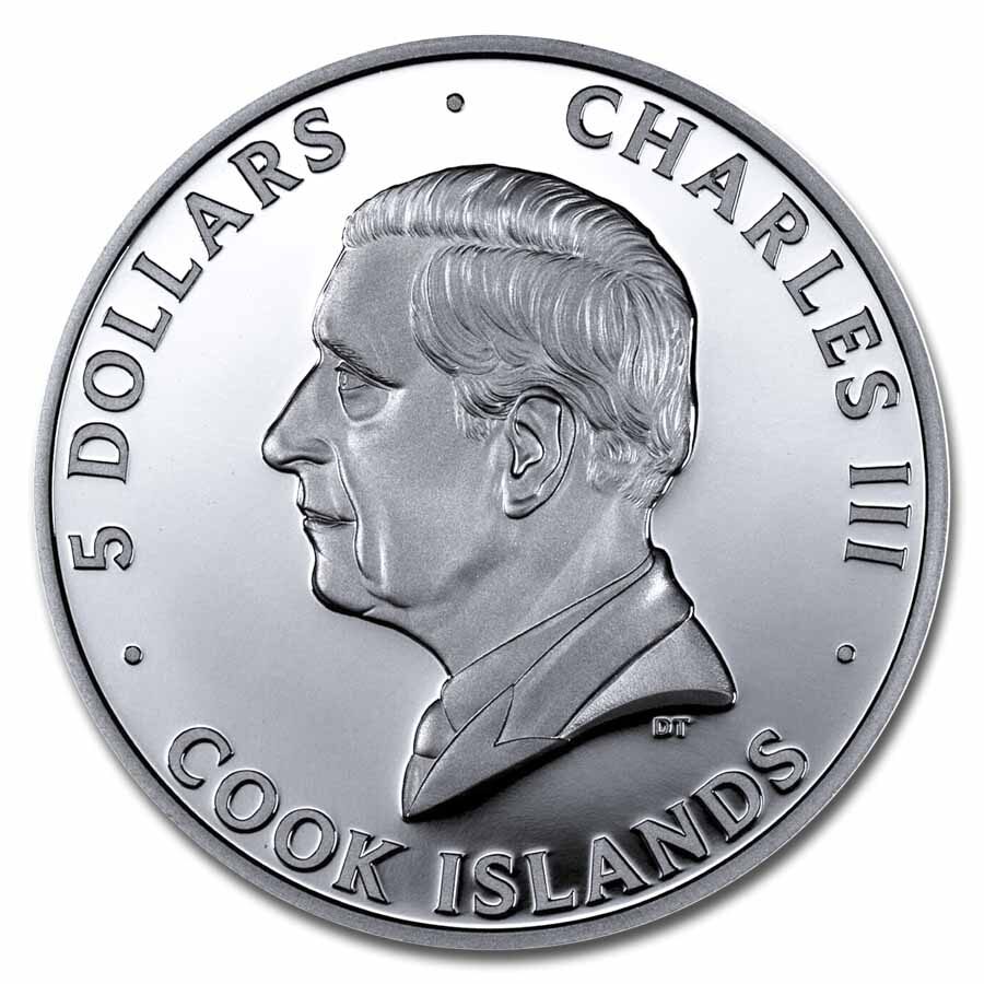 2025 Cook Islands 1 oz Silver Black Proof Butterfly (Box & COA)