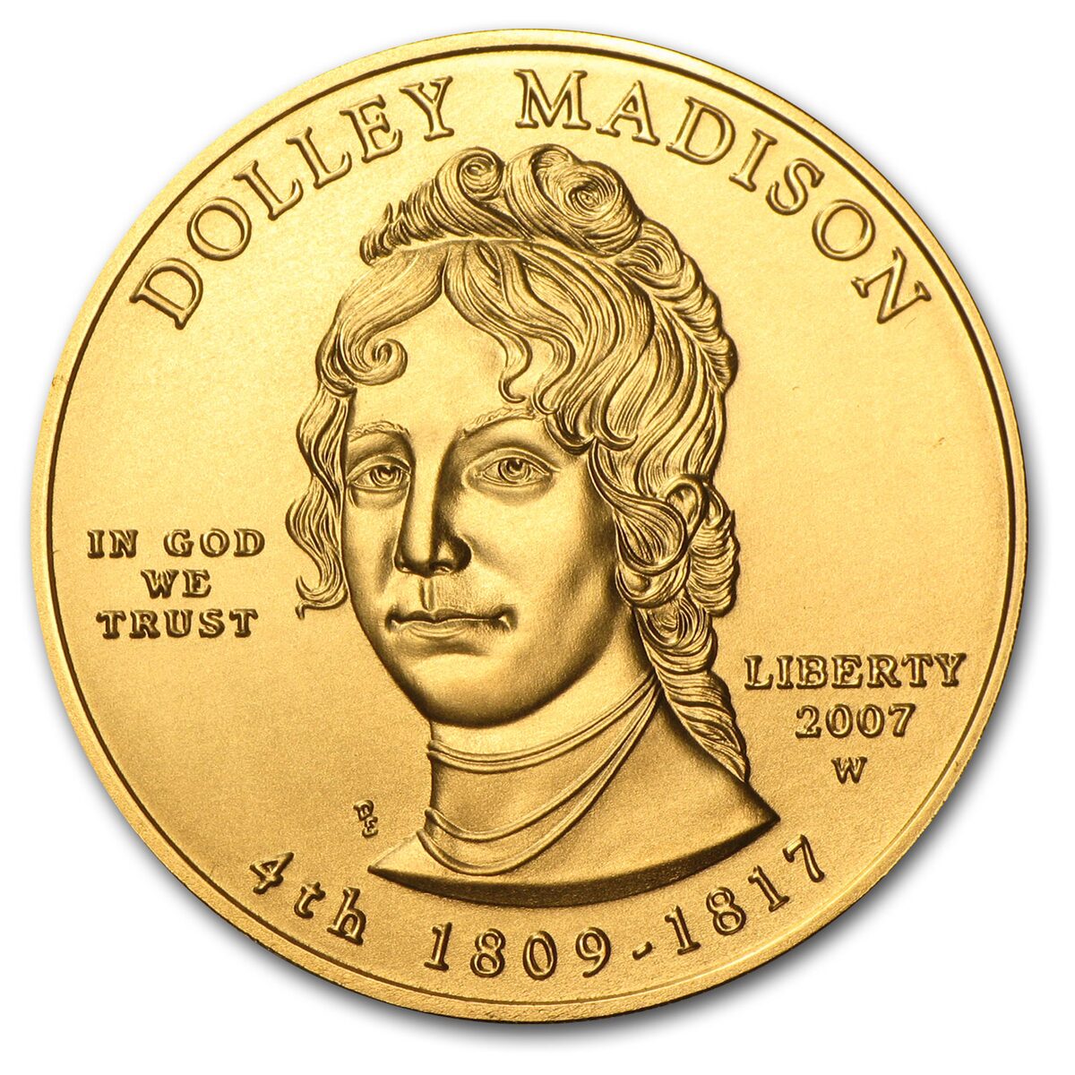 2007-W 1/2 oz Gold Dolley Madison BU (w/Box & COA)