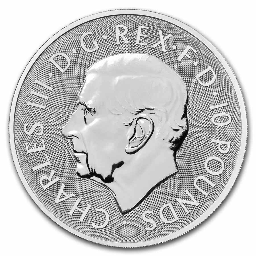 2025 GB 10 oz Silver Royal Tudor Beasts Greyhound of Richmond BU