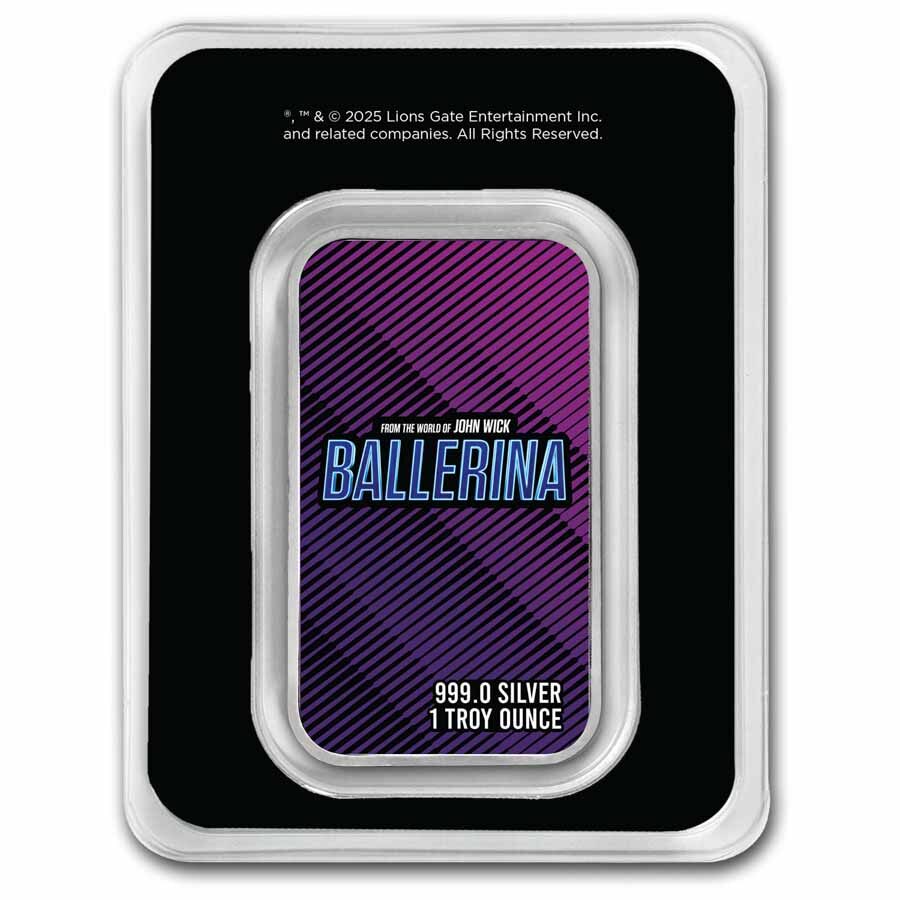 John Wick 1 oz Silver Ballerina Movie Poster Bar w/ TEP