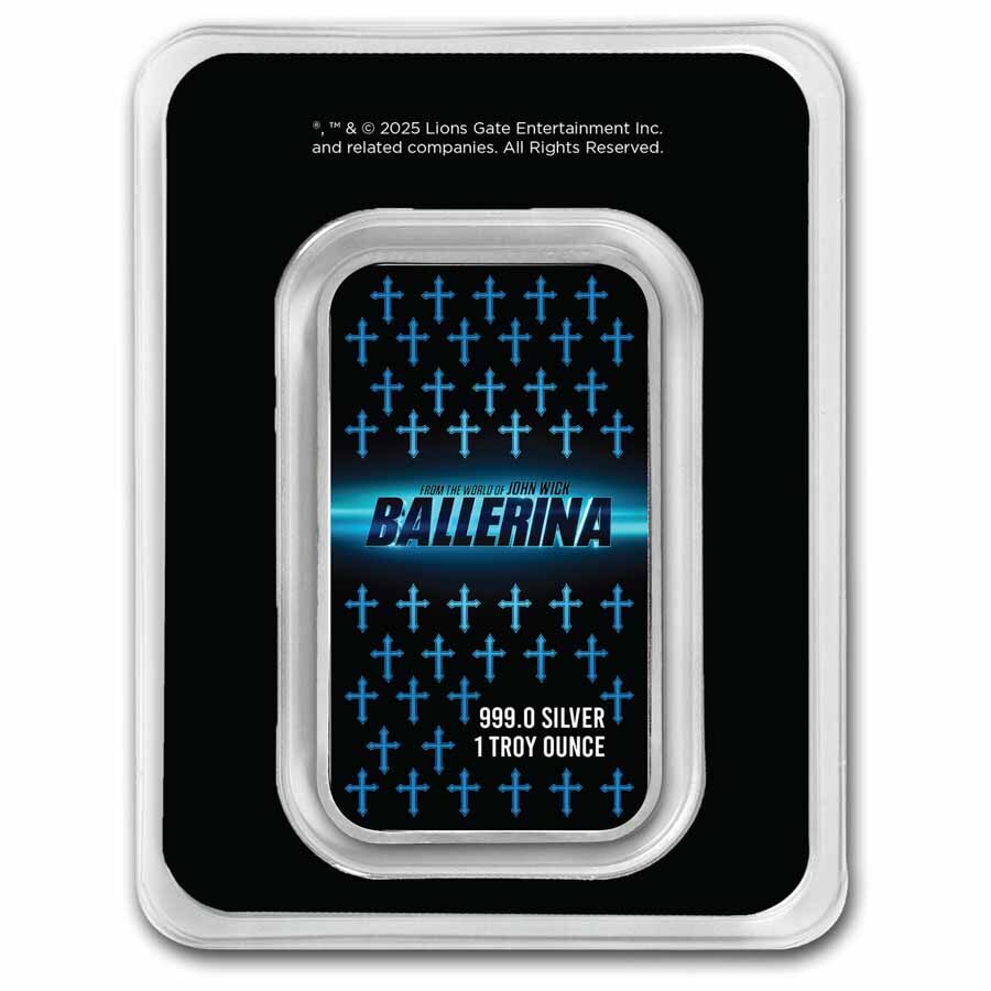 John Wick 1 oz Silver Ballerina Tattoo Bar w/ TEP