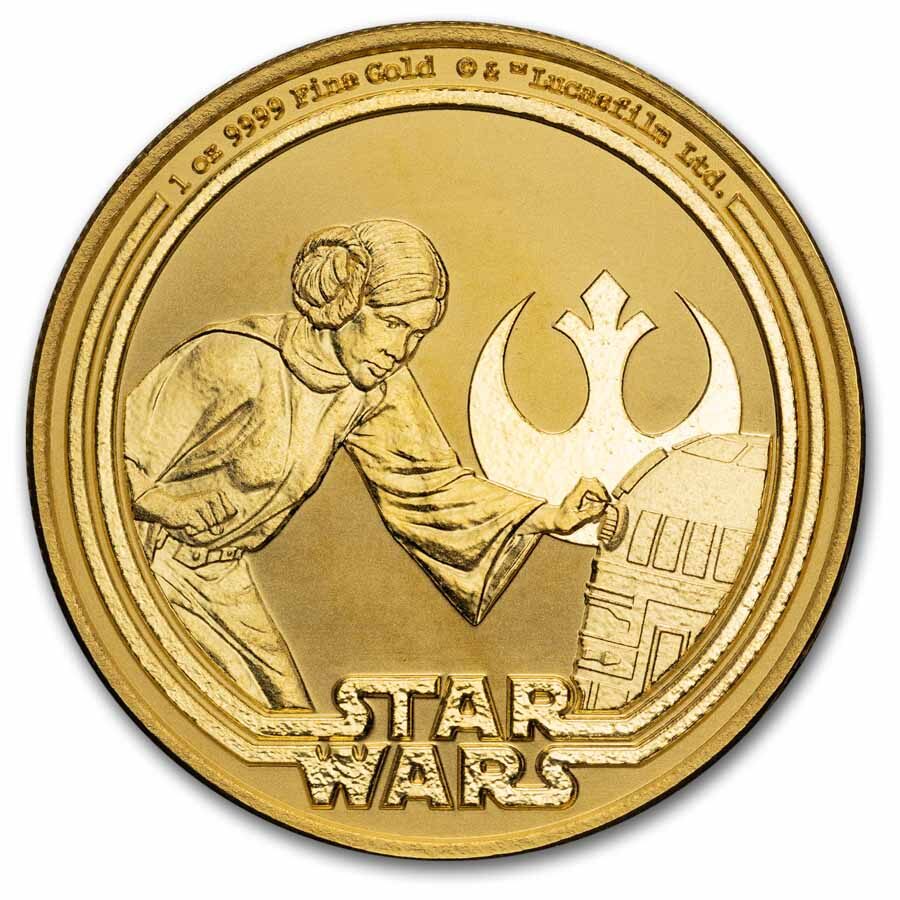 2025 Niue 1 oz Gold $250 Star Wars: Princess Leia Bullion Coin