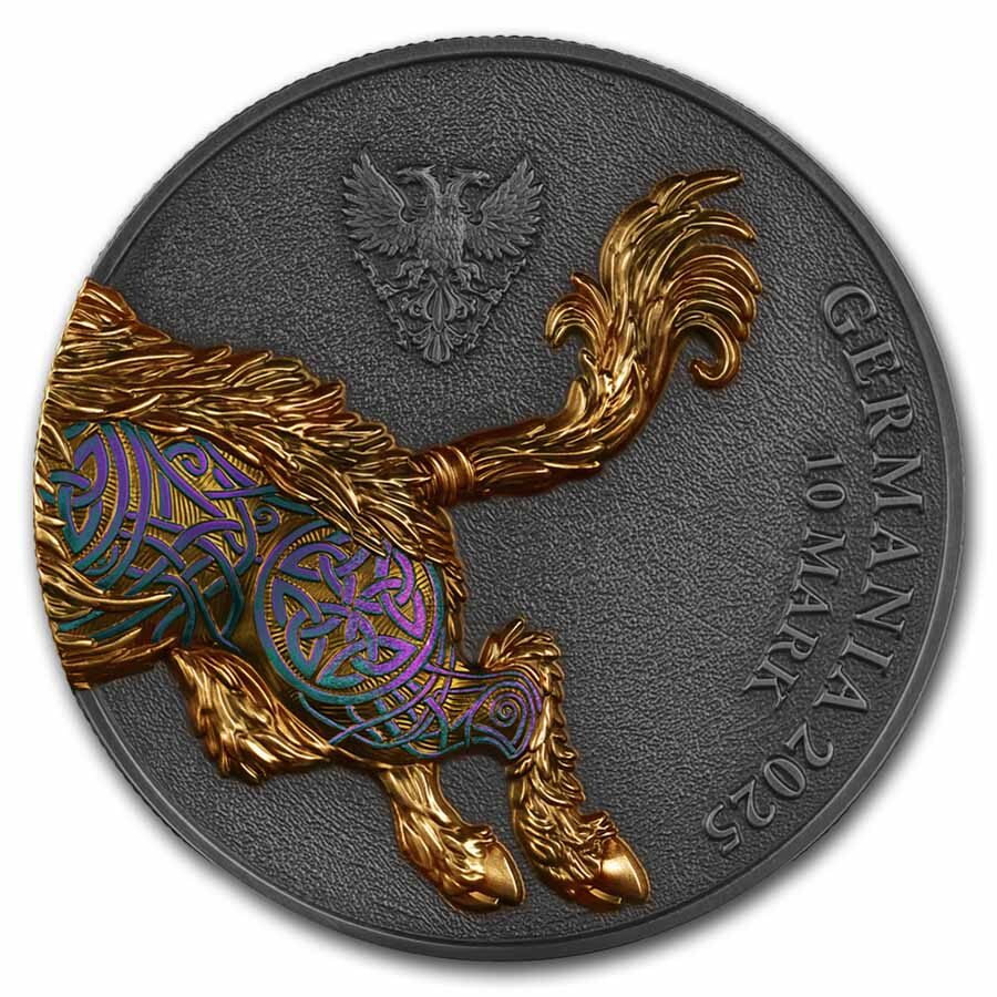 2025 Germania Beasts 2 oz Silver Round (Gullinbursti, UHR)