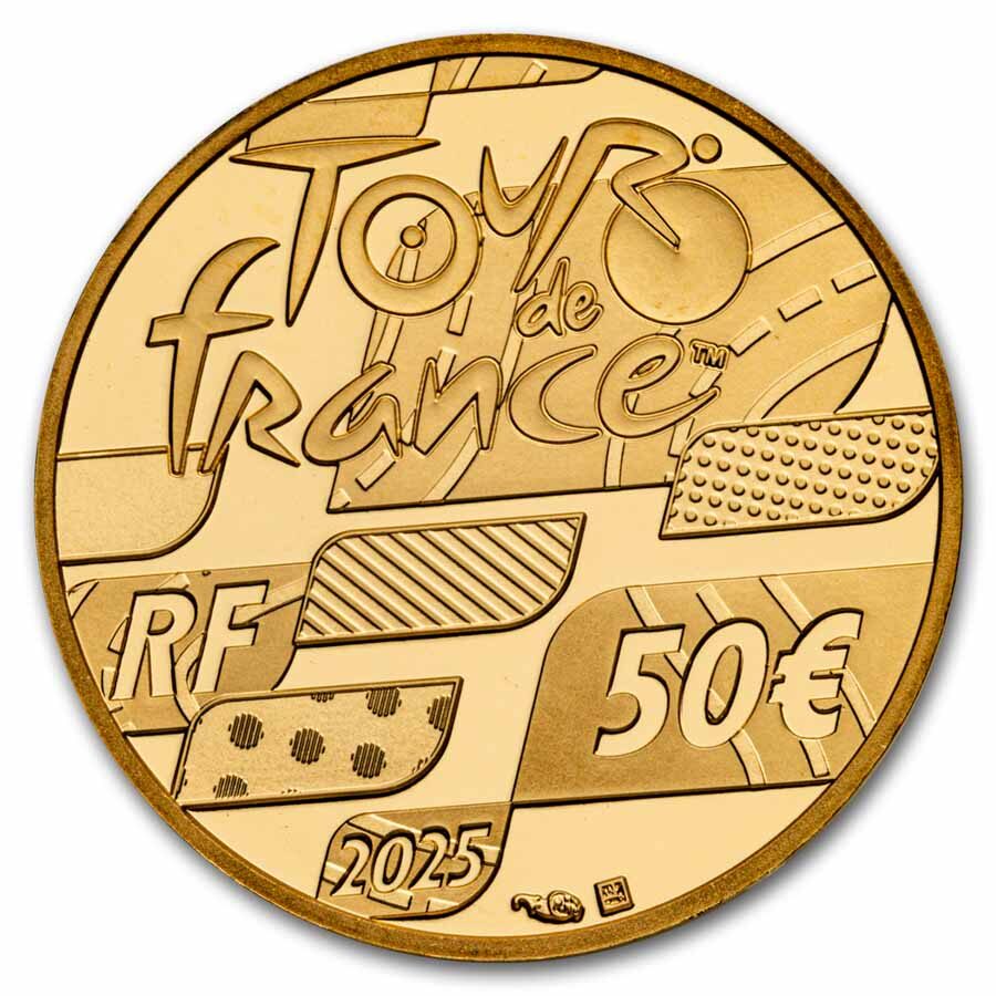 2025 1/4 oz Proof Gold €50 Tour de France Route w/ Box & COA