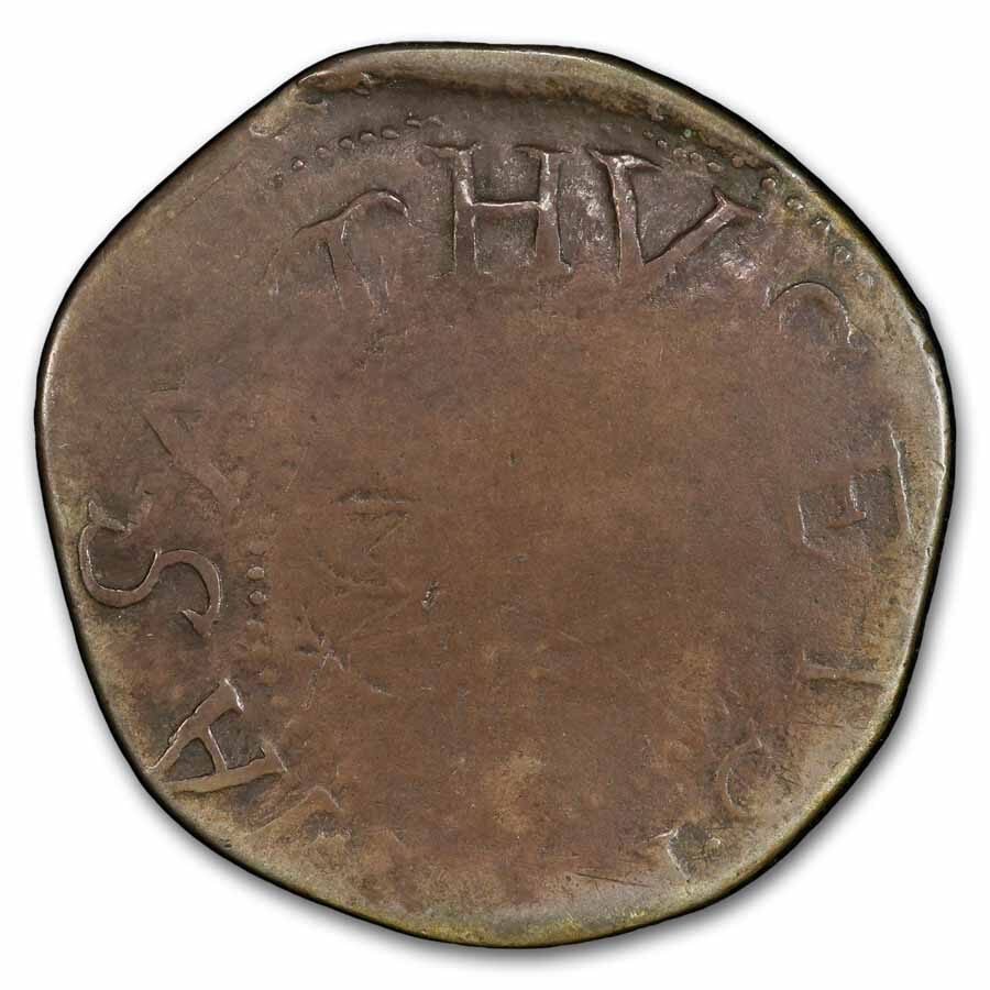 1652 Oak Tree Shilling Fine-15 PCGS (67 grains, Noe-5)