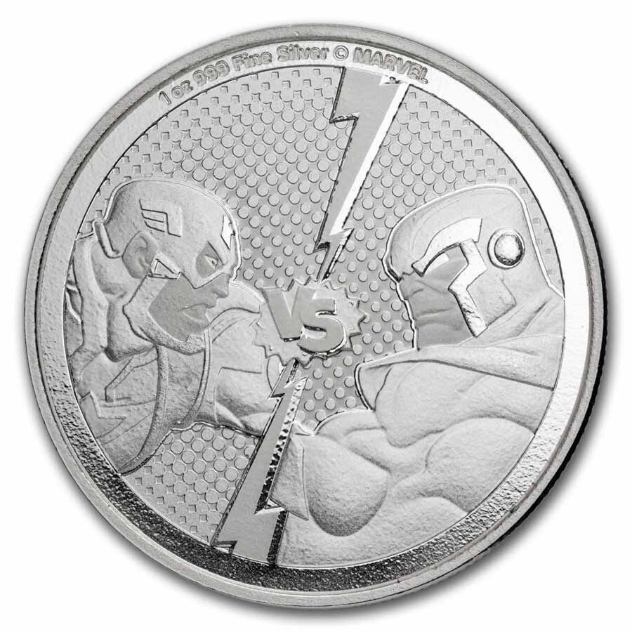 2025 Niue 1 oz Silver $2 Marvel Captain America vs Thanos