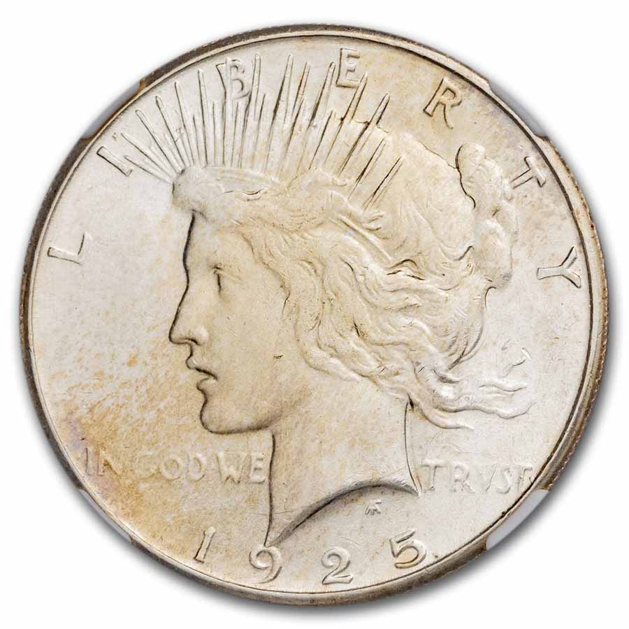 1925-S Peace Dollar MS-61 NGC