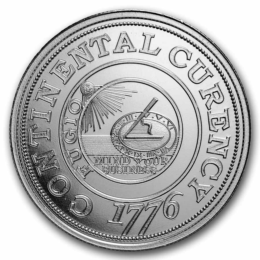 1 oz Silver Round - 1776 Continental Currency Dollar Coin
