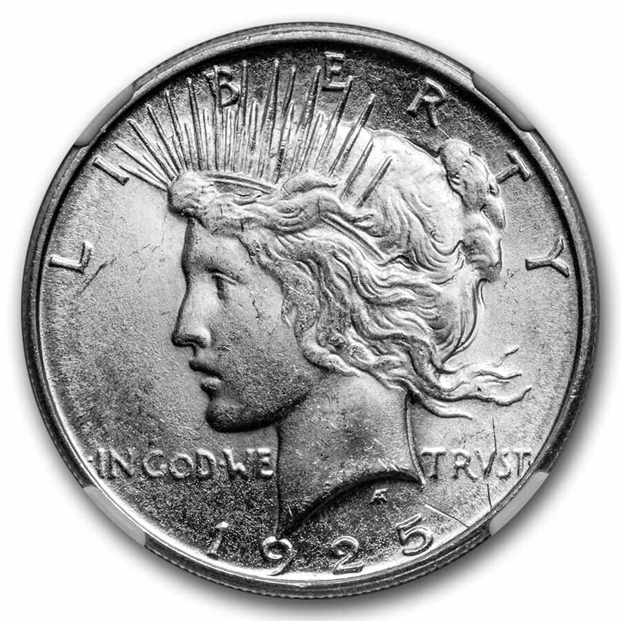 1925-S Peace Dollar MS-64 NGC