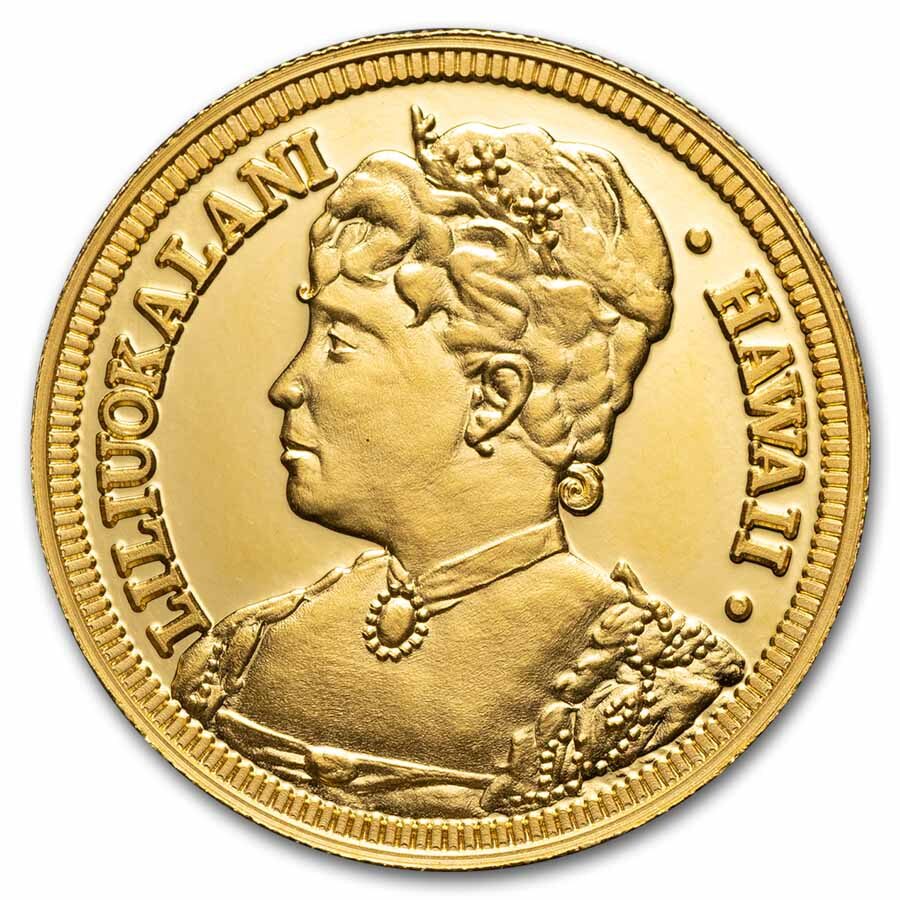 1/2 oz Gold Round - 1989 Liliuokalani Hawaii Proof Gold