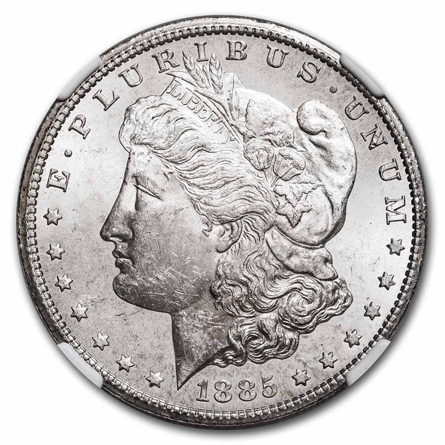1885-CC Morgan Dollar MS-61 NGC