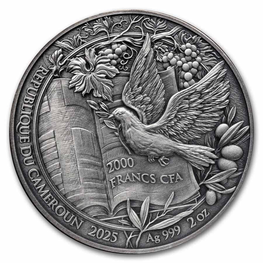 2025 Rep. of Cameroon 2 oz Silver The Annunciation (w/ Box & COA)