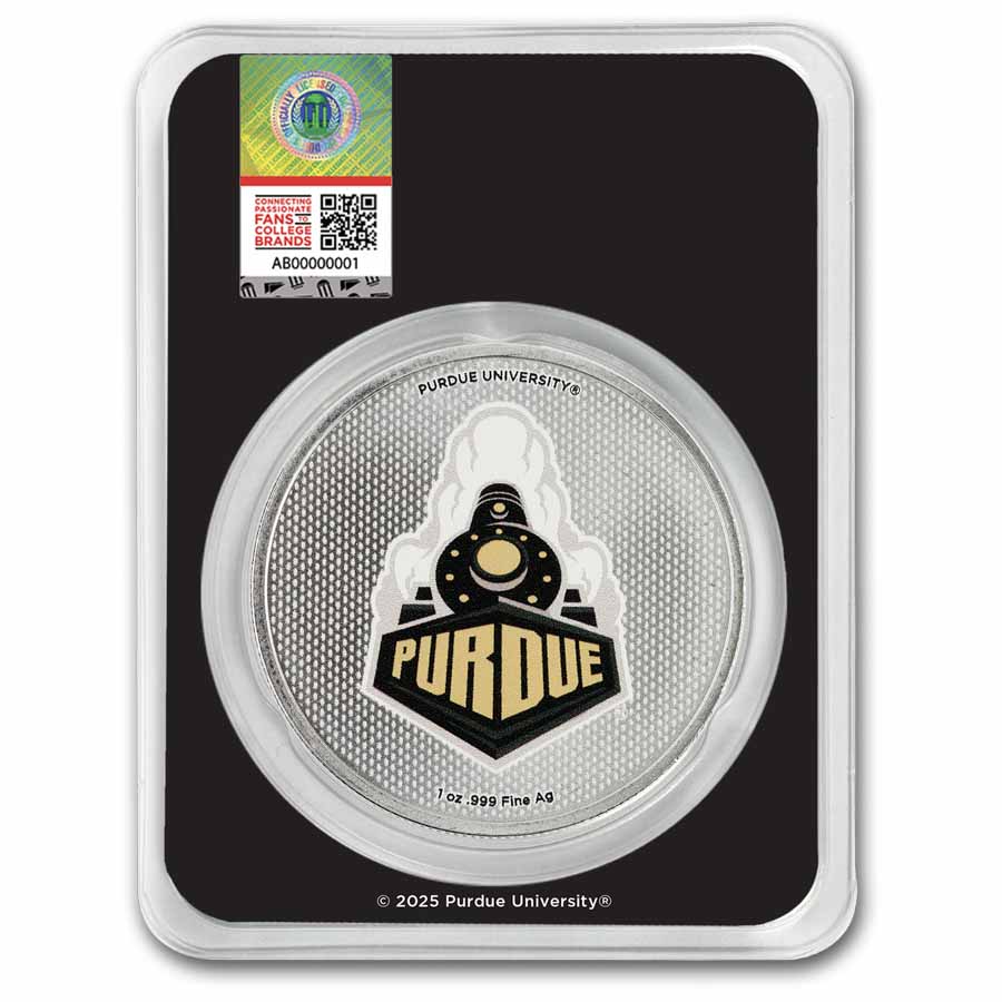 Purdue University 1 oz Silver Colorized Round (in TEP)