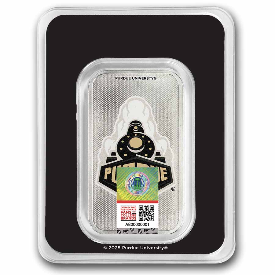 Purdue University 1 oz Silver Colorized Bar (in TEP)