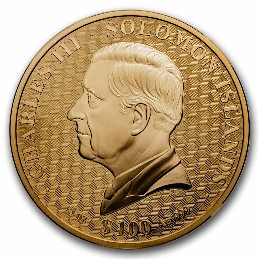 2026 Solomon Isl. 5 oz Gold Mother of Pearl Year of the Horse