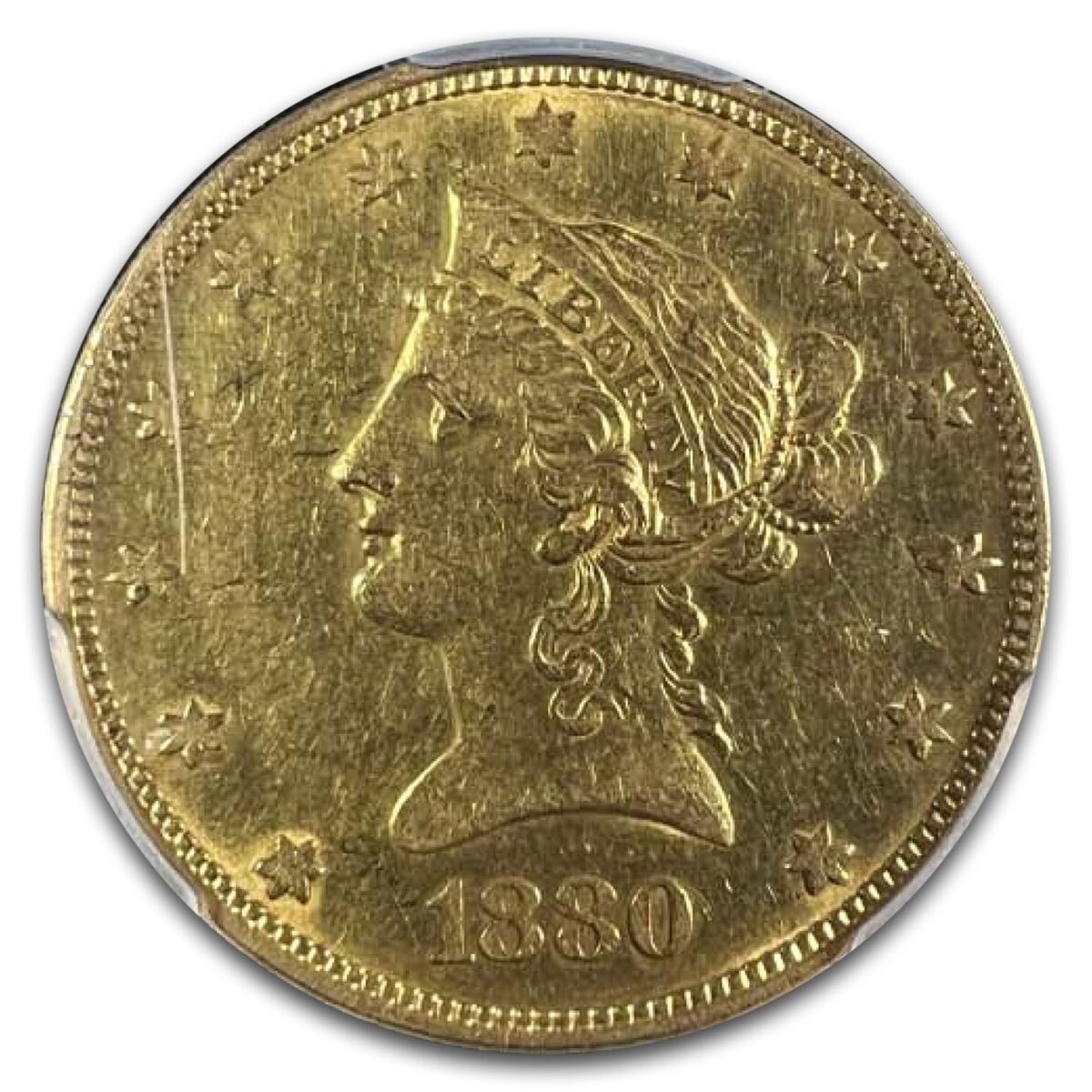 1880-O $10 Liberty Gold Eagle AU-55 PCGS