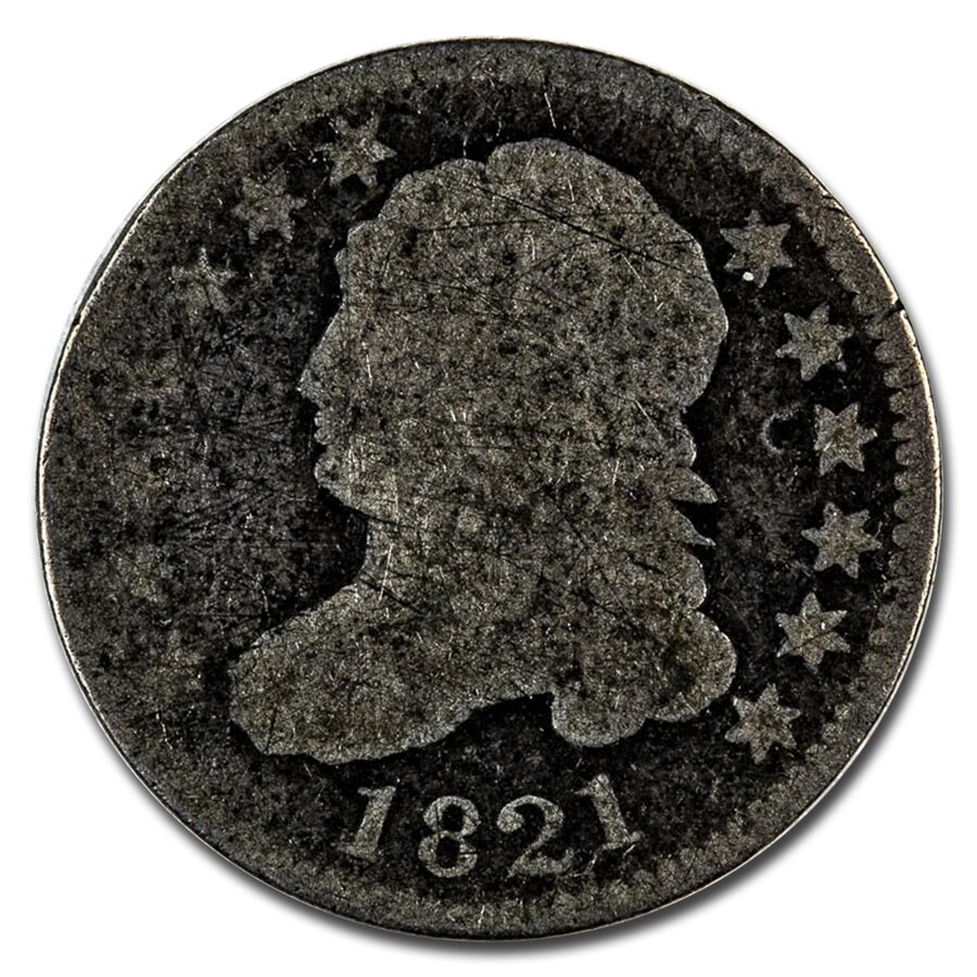 1821 Capped Bust Dime Large Date Good